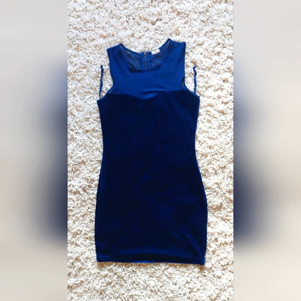 Mesh Velvet Dress